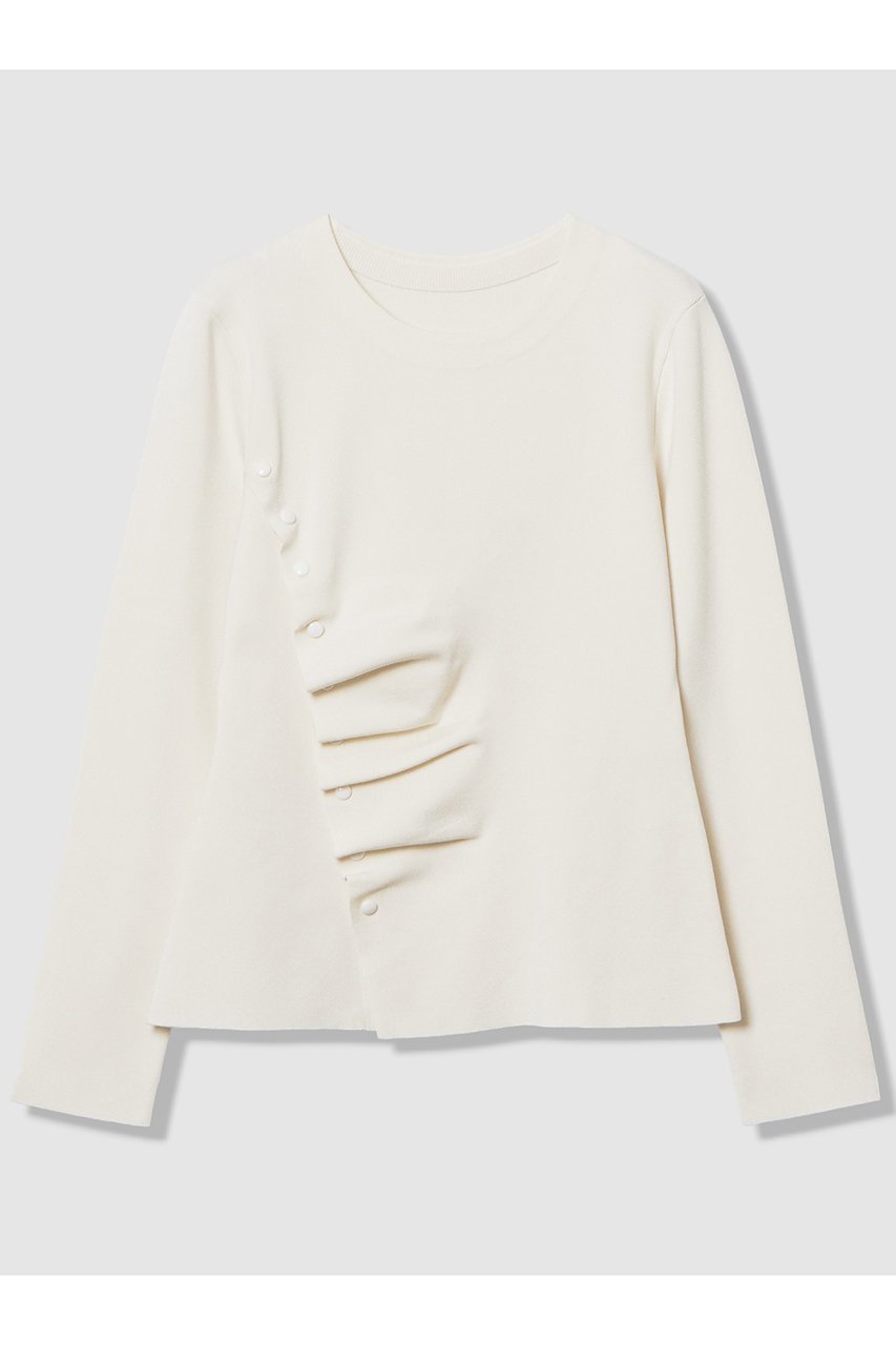 【アルアバイル/allureville】の【LOULOU WILLOUGHBY】ドレープアシメプルオーバー 人気、トレンドファッション・服の通販 founy(ファニー) ファッション Fashion レディースファッション Fashion for Women トップス・カットソー Cut & Sew Tops ニット Knit Tops & Sweaters カジュアルプルオーバー・ニットトップス Pullovers & Knit Tops / Casual Pullovers おすすめ Recommended / Our Picks シェイプ Shape, Slim Fit シンプル Simple, Minimal デニム Denim, Jeans Material ドレープ Drape, Draping Fabric other-1|ID: prp329100004857925 ipo3291000000036146284