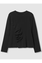 【アルアバイル/allureville】の【LOULOU WILLOUGHBY】ドレープアシメプルオーバー ブラック|ID: prp329100004857925 ipo3291000000036891991