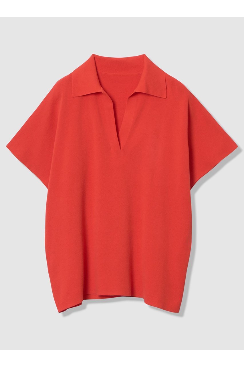 【アルアバイル/allureville】のハイツイストソウバリスキッパープルオーバー インテリア・キッズ・メンズ・レディースファッション・服の通販 founy(ファニー) 　ファッション　Fashion　レディースファッション　Fashion for Women　トップス・カットソー　Cut & Sew Tops　ニット　Knit Tops & Sweaters　カジュアルプルオーバー・ニットトップス　Pullovers & Knit Tops / Casual Pullovers　2026年　2026　シンプル　Simple, Minimal　スキッパー　Skipper, Open Collar　スクエア　Square, Square Shape　スリーブ　Sleeve, Long Sleeve / Short Sleeve　ツイスト　Tweed, Tweed Fabric　ドロップ　Drop Shoulder, Dropped Style　リラックス　Relax, Relaxed Fit　夏　Summer　春　Spring　S/S・春夏　SS, Spring/Summer, Warm Season　コーラル|ID: prp329100004857928 ipo3291000000035877146