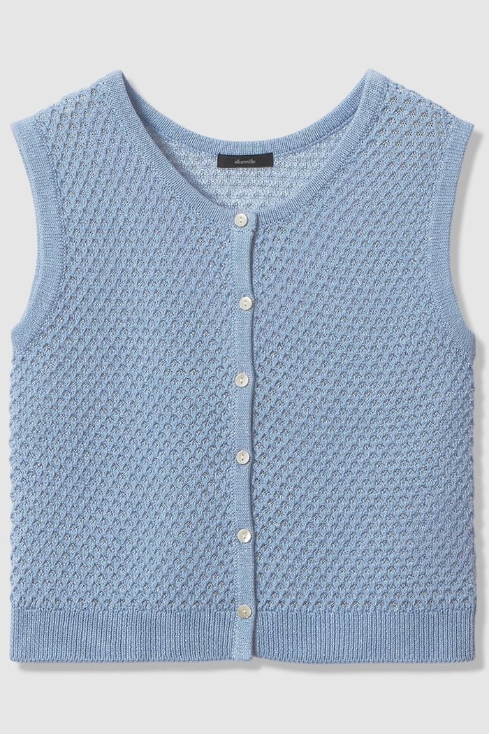 【アルアバイル/allureville】の透かし編みジレプルオーバー インテリア・キッズ・メンズ・レディースファッション・服の通販 founy(ファニー) https://founy.com/ ファッション Fashion レディースファッション Fashion for Women トップス・カットソー Cut & Sew Tops ニット Knit Tops & Sweaters ベスト&ジレ / 重ね着スタイル Vests & Gilets カジュアルプルオーバー・ニットトップス Pullovers & Knit Tops / Casual Pullovers 2026年 2026 おすすめ Recommended / Our Picks インナー Innerwear タンク Tank Top, Sleeveless Top テクスチャー Texture, Textured Fabric メッシュ Mesh, Net Fabric 夏 Summer 春 Spring S/S・春夏 SS, Spring/Summer, Warm Season |ID: prp329100004857929 ipo3291000000035877151