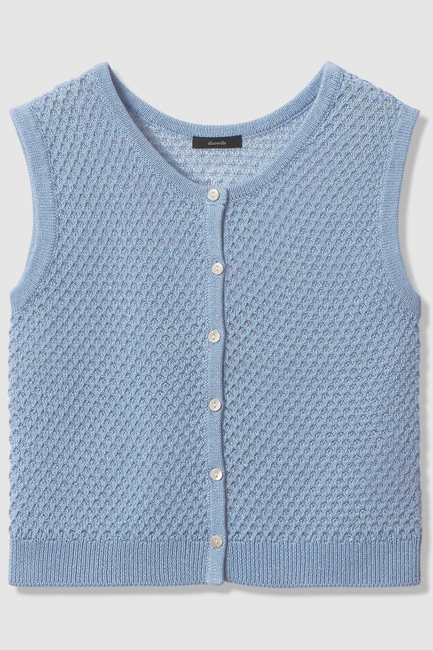 【アルアバイル/allureville】の透かし編みジレプルオーバー 人気、トレンドファッション・服の通販 founy(ファニー) 　ファッション　Fashion　レディースファッション　Fashion for Women　トップス・カットソー　Cut & Sew Tops　ニット　Knit Tops & Sweaters　ベスト&ジレ / 重ね着スタイル　Vests & Gilets　カジュアルプルオーバー・ニットトップス　Pullovers & Knit Tops / Casual Pullovers　2026年　2026　おすすめ　Recommended / Our Picks　インナー　Innerwear　タンク　Tank Top, Sleeveless Top　テクスチャー　Texture, Textured Fabric　メッシュ　Mesh, Net Fabric　夏　Summer　春　Spring　S/S・春夏　SS, Spring/Summer, Warm Season　 other-1|ID: prp329100004857929 ipo3291000000035877151