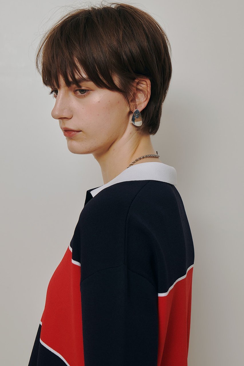 【アルアバイル/allureville】のボーダーポロ プルオーバー 人気、トレンドファッション・服の通販 founy(ファニー) 　ファッション　Fashion　レディースファッション　Fashion for Women　トップス・カットソー　Cut & Sew Tops　ニット　Knit Tops & Sweaters　カジュアルプルオーバー・ニットトップス　Pullovers & Knit Tops / Casual Pullovers　ツイスト　Tweed, Tweed Fabric　ボーダー　Border, Stripe　ワイド　Wide, Wide Fit　人気　Popular, Best Seller　新作・新入荷　New Arrivals / New In　春　Spring　other-7|ID: prp329100004857930 ipo3291000000036053066