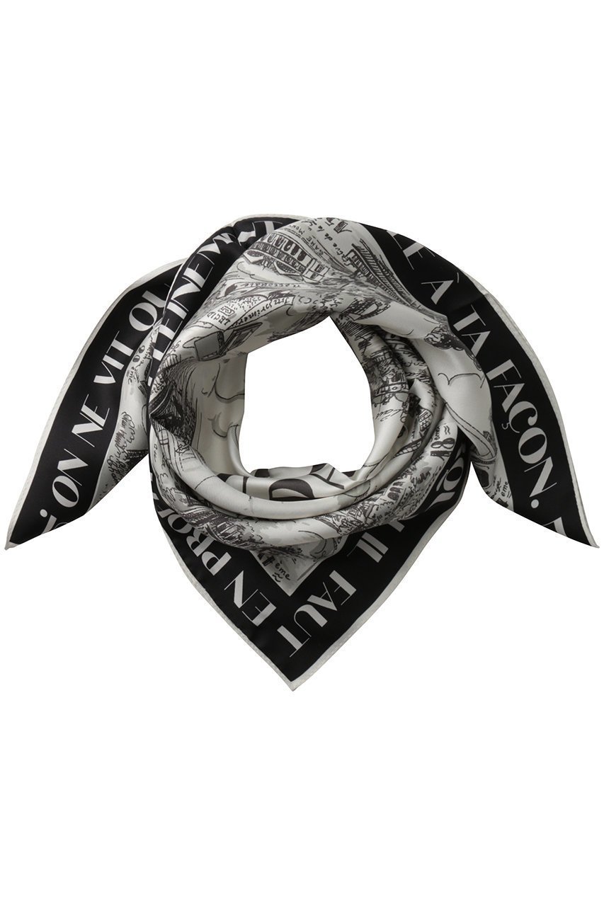 【アルアバイル/allureville】のマッププリントスカーフ インテリア・キッズ・メンズ・レディースファッション・服の通販 founy(ファニー) 　ファッション　Fashion　レディースファッション　Fashion for Women　ストール　Soft & Warm Scarves　マフラー・スヌード / 冬小物の定番　Scarves & Mufflers　2026年　2026　なめらか　Smooth, Silky Texture　アクセサリー　Fashion Accessories　アンティーク　Antique-Inspired　シルク　Silk, 100% Silk　スカーフ　Scarf, Neckwear　ストール　Stole, Wrap　プリント　Print, Printed Pattern　マフラー　Scarf, Muffler　ラグジュアリー　Luxury, Elegant　夏　Summer　春　Spring　S/S・春夏　SS, Spring/Summer, Warm Season　ブラック系|ID: prp329100004857931 ipo3291000000035877167