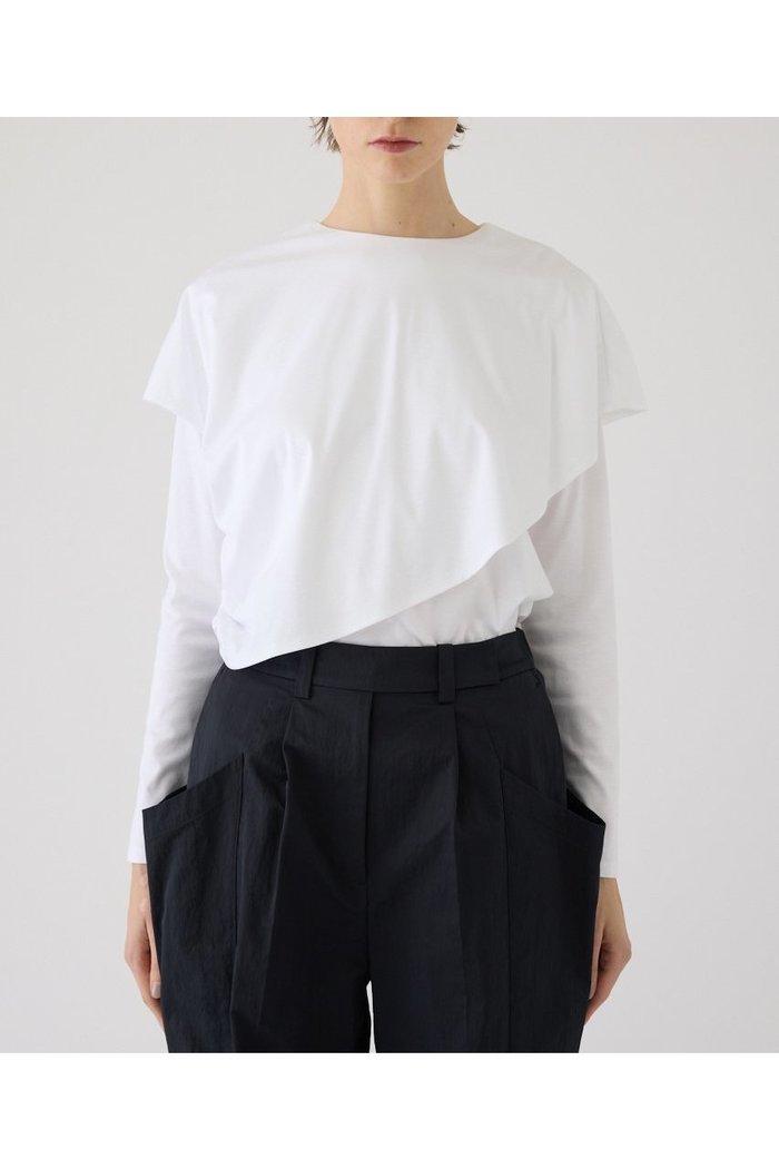 【リムアーク/RIM.ARK】の【2/18 10:00販売開始】Layered gather cut tops/トップス インテリア・キッズ・メンズ・レディースファッション・服の通販 founy(ファニー) https://founy.com/ ファッション Fashion レディースファッション Fashion for Women トップス・カットソー Cut & Sew Tops シャツ・ブラウス・オフィスカジュアル Elegant Blouses & Button-Ups ロングTシャツ・Tシャツ Longline T-Shirts & Tees カットソー・ベーシックTシャツ Cut-and-Sewn Tops / Stretch Tees & Basics カットソー Cut and Sewn Top ギャザー Gathered, Ruffled シンプル Simple, Minimal スラックス Slacks, Dress Pants スリーブ Sleeve, Long Sleeve / Short Sleeve ドレープ Drape, Draping Fabric フォルム Silhouette, Form ロング Long, Long-Length 再入荷 Restock / Back in Stock エレガント 上品 Elegant |ID: prp329100004857935 ipo3291000000035877199