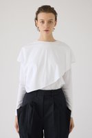 【リムアーク/RIM.ARK】の【2/18 10:00販売開始】Layered gather cut tops/トップス 人気、トレンドファッション・服の通販 founy(ファニー) ファッション Fashion レディースファッション Fashion for Women トップス・カットソー Cut & Sew Tops シャツ・ブラウス・オフィスカジュアル Elegant Blouses & Button-Ups ロングTシャツ・Tシャツ Longline T-Shirts & Tees カットソー・ベーシックTシャツ Cut-and-Sewn Tops / Stretch Tees & Basics カットソー Cut and Sewn Top ギャザー Gathered, Ruffled シンプル Simple, Minimal スラックス Slacks, Dress Pants スリーブ Sleeve, Long Sleeve / Short Sleeve ドレープ Drape, Draping Fabric フォルム Silhouette, Form ロング Long, Long-Length エレガント 上品 Elegant 新作・新入荷 New Arrivals / New In |ID:prp329100004857935