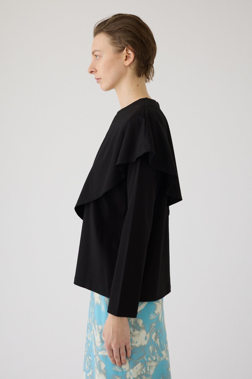 【リムアーク/RIM.ARK】の【2/18 10:00販売開始】Layered gather cut tops/トップス 人気、トレンドファッション・服の通販 founy(ファニー) 　ファッション　Fashion　レディースファッション　Fashion for Women　トップス・カットソー　Cut & Sew Tops　シャツ・ブラウス・オフィスカジュアル　Elegant Blouses & Button-Ups　ロングTシャツ・Tシャツ　Longline T-Shirts & Tees　カットソー・ベーシックTシャツ　Cut-and-Sewn Tops / Stretch Tees & Basics　カットソー　Cut and Sewn Top　ギャザー　Gathered, Ruffled　シンプル　Simple, Minimal　スラックス　Slacks, Dress Pants　スリーブ　Sleeve, Long Sleeve / Short Sleeve　ドレープ　Drape, Draping Fabric　フォルム　Silhouette, Form　ロング　Long, Long-Length　エレガント 上品　Elegant　新作・新入荷　New Arrivals / New In　other-6|ID: prp329100004857935 ipo3291000000035877206