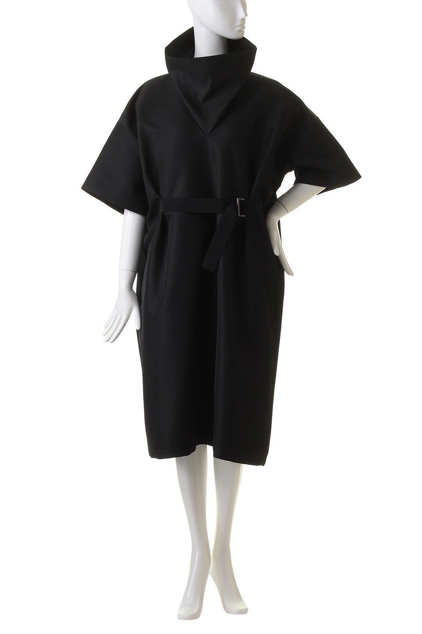 【プレインピープル/PLAIN PEOPLE】のダブルサテンハイネックワンピース 人気、トレンドファッション・服の通販 founy(ファニー) 　ファッション　Fashion　レディースファッション　Fashion for Women　ワンピース　Dresses　チュニック　Tunic Tops & Dresses　サテン　Satin, Glossy Fabric　スタイリッシュ　Stylish, Fashionable　スリーブ　Sleeve, Long Sleeve / Short Sleeve　チュニック　Tunic, Long Top　ハイネック　High Neck, Mock Neck　ハーフ　Half, Half-Length　ロング　Long, Long-Length　再入荷　Restock / Back in Stock　other-2|ID: prp329100004857953 ipo3291000000035883512
