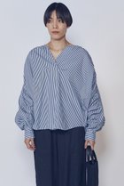【プルミエ アロンディスモン/1er Arrondissement】のギャザーブラウス 人気、トレンドファッション・服の通販 founy(ファニー) ファッション Fashion レディースファッション Fashion for Women トップス・カットソー Cut & Sew Tops シャツ・ブラウス・オフィスカジュアル Elegant Blouses & Button-Ups 2026年 2026 ギャザー Gathered, Ruffled スキッパー Skipper, Open Collar スリーブ Sleeve, Long Sleeve / Short Sleeve ロング Long, Long-Length エレガント 上品 Elegant 夏 Summer 春 Spring S/S・春夏 SS, Spring/Summer, Warm Season thumbnail ストライプ|ID: prp329100004857964 ipo3291000000035883633