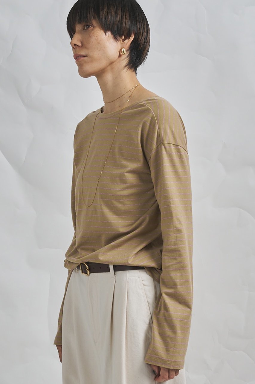 【ウィムガゼット/Whim Gazette】の【GEMINI】バックシャンボーダーカットソー 人気、トレンドファッション・服の通販 founy(ファニー) 　ファッション　Fashion　レディースファッション　Fashion for Women　トップス・カットソー　Cut & Sew Tops　シャツ・ブラウス・オフィスカジュアル　Elegant Blouses & Button-Ups　ロングTシャツ・Tシャツ　Longline T-Shirts & Tees　カットソー・ベーシックTシャツ　Cut-and-Sewn Tops / Stretch Tees & Basics　2026年　2026　スリーブ　Sleeve, Long Sleeve / Short Sleeve　ボーダー　Border, Stripe　リラックス　Relax, Relaxed Fit　ロング　Long, Long-Length　夏　Summer　春　Spring　S/S・春夏　SS, Spring/Summer, Warm Season　other-2|ID: prp329100004857968 ipo3291000000035883670