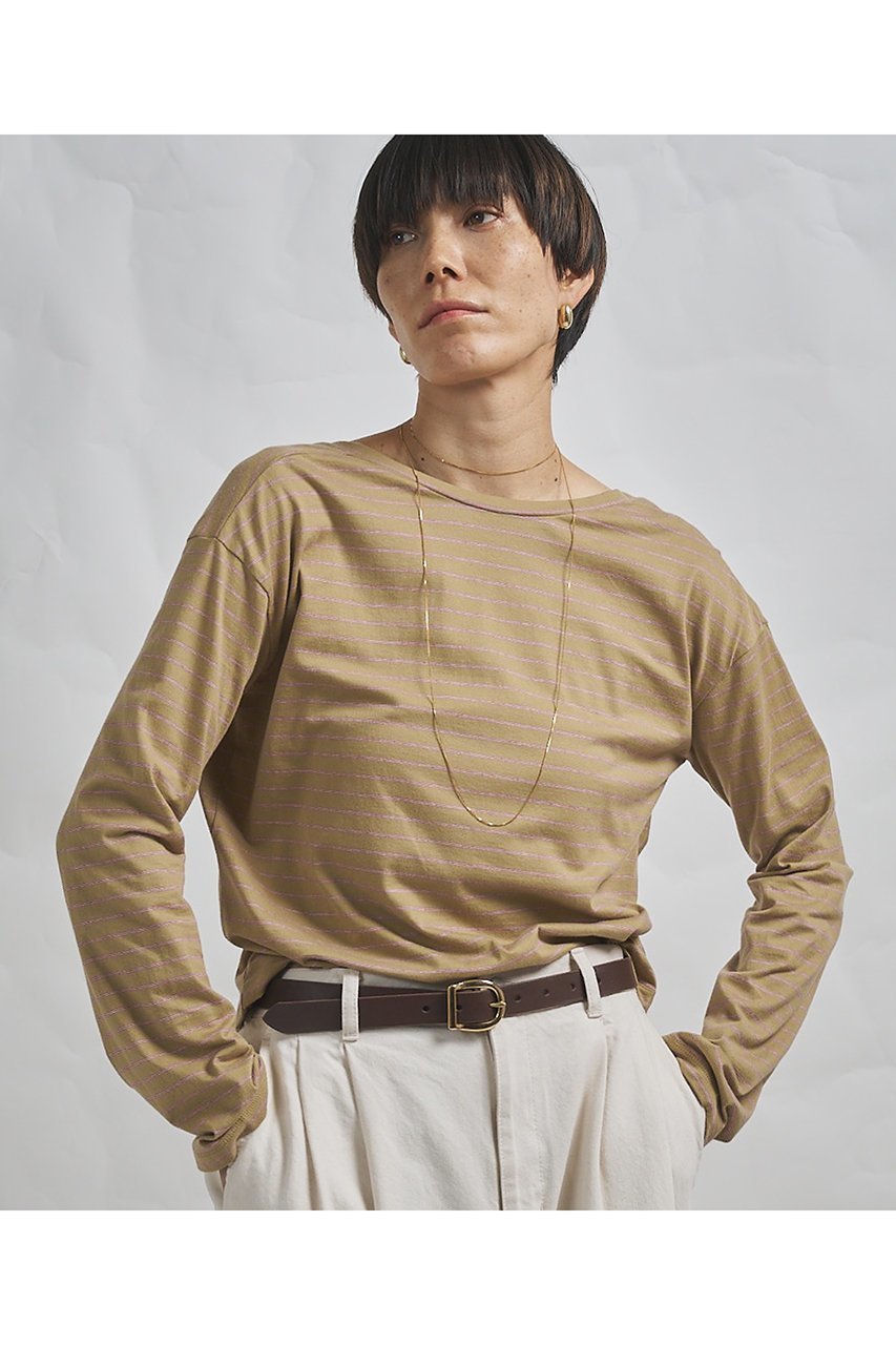 【ウィムガゼット/Whim Gazette】の【GEMINI】バックシャンボーダーカットソー 人気、トレンドファッション・服の通販 founy(ファニー) 　ファッション　Fashion　レディースファッション　Fashion for Women　トップス・カットソー　Cut & Sew Tops　シャツ・ブラウス・オフィスカジュアル　Elegant Blouses & Button-Ups　ロングTシャツ・Tシャツ　Longline T-Shirts & Tees　カットソー・ベーシックTシャツ　Cut-and-Sewn Tops / Stretch Tees & Basics　2026年　2026　スリーブ　Sleeve, Long Sleeve / Short Sleeve　ボーダー　Border, Stripe　リラックス　Relax, Relaxed Fit　ロング　Long, Long-Length　夏　Summer　春　Spring　S/S・春夏　SS, Spring/Summer, Warm Season　other-5|ID: prp329100004857968 ipo3291000000035883673