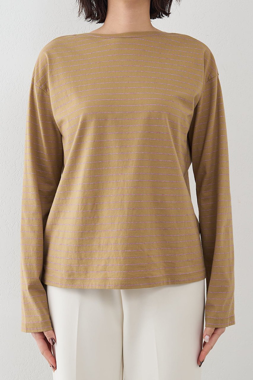 【ウィムガゼット/Whim Gazette】の【GEMINI】バックシャンボーダーカットソー 人気、トレンドファッション・服の通販 founy(ファニー) 　ファッション　Fashion　レディースファッション　Fashion for Women　トップス・カットソー　Cut & Sew Tops　シャツ・ブラウス・オフィスカジュアル　Elegant Blouses & Button-Ups　ロングTシャツ・Tシャツ　Longline T-Shirts & Tees　カットソー・ベーシックTシャツ　Cut-and-Sewn Tops / Stretch Tees & Basics　2026年　2026　スリーブ　Sleeve, Long Sleeve / Short Sleeve　ボーダー　Border, Stripe　リラックス　Relax, Relaxed Fit　ロング　Long, Long-Length　夏　Summer　春　Spring　S/S・春夏　SS, Spring/Summer, Warm Season　other-6|ID: prp329100004857968 ipo3291000000035883674