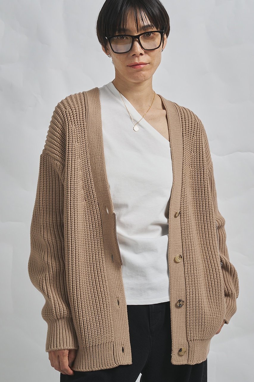【ウィムガゼット/Whim Gazette】の【GEMINI】片畔カーディガン インテリア・キッズ・メンズ・レディースファッション・服の通販 founy(ファニー) 　ファッション　Fashion　レディースファッション　Fashion for Women　トップス・カットソー　Cut & Sew Tops　ニット　Knit Tops & Sweaters　カーディガン・羽織り　Layered Style Cardigans　2026年　2026　イタリア　Italy　カーディガン　Cardigan, Knitwear　フロント　Front, Front Design　ボトム　Bottoms, Lower Wear　夏　Summer　春　Spring　S/S・春夏　SS, Spring/Summer, Warm Season　畦　Ribbed Knit　キャメル|ID: prp329100004857970 ipo3291000000035883688