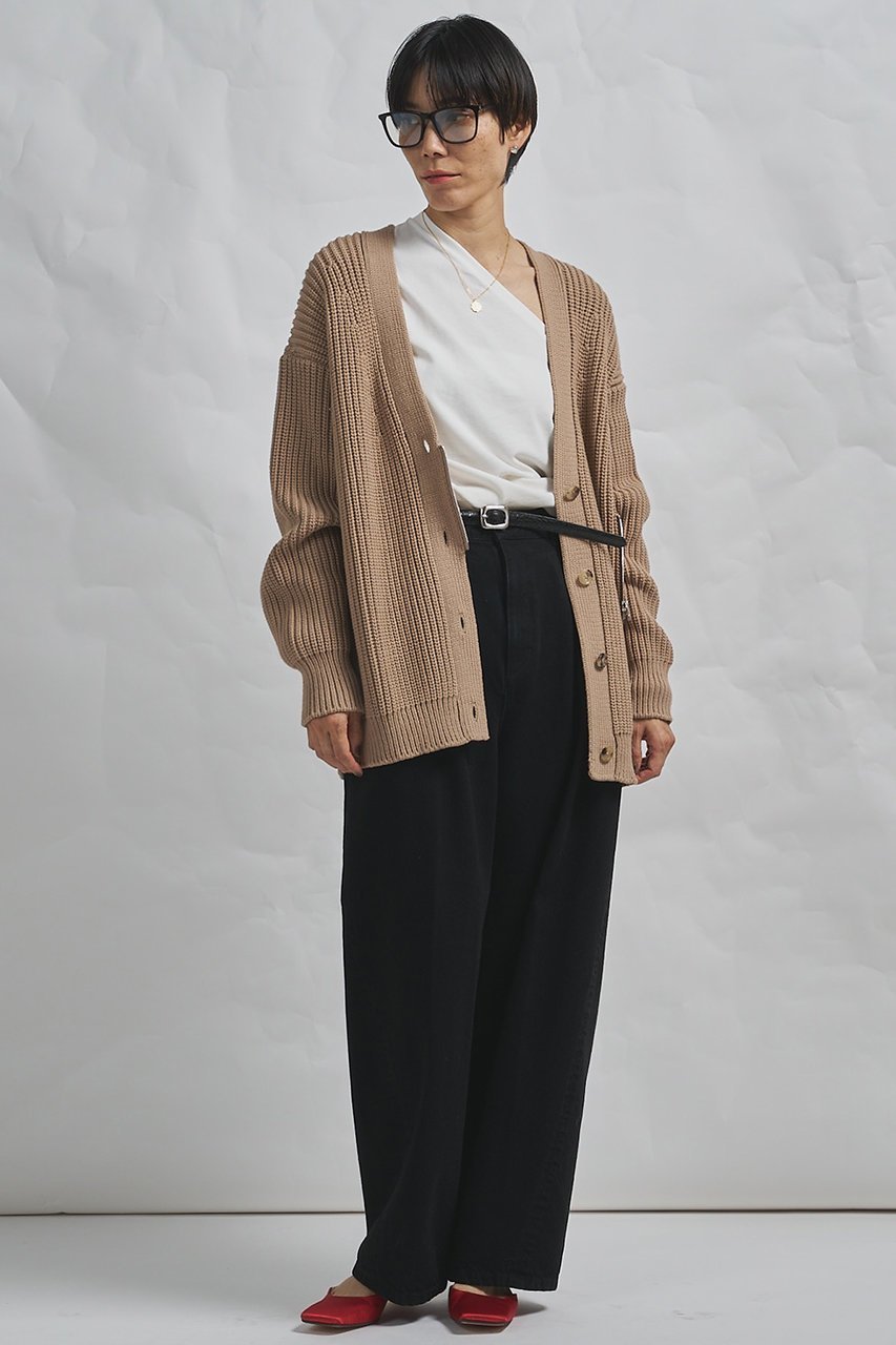 【ウィムガゼット/Whim Gazette】の【GEMINI】片畔カーディガン 人気、トレンドファッション・服の通販 founy(ファニー) 　ファッション　Fashion　レディースファッション　Fashion for Women　トップス・カットソー　Cut & Sew Tops　ニット　Knit Tops & Sweaters　カーディガン・羽織り　Layered Style Cardigans　2026年　2026　イタリア　Italy　カーディガン　Cardigan, Knitwear　フロント　Front, Front Design　ボトム　Bottoms, Lower Wear　夏　Summer　春　Spring　S/S・春夏　SS, Spring/Summer, Warm Season　畦　Ribbed Knit　other-6|ID: prp329100004857970 ipo3291000000035883693
