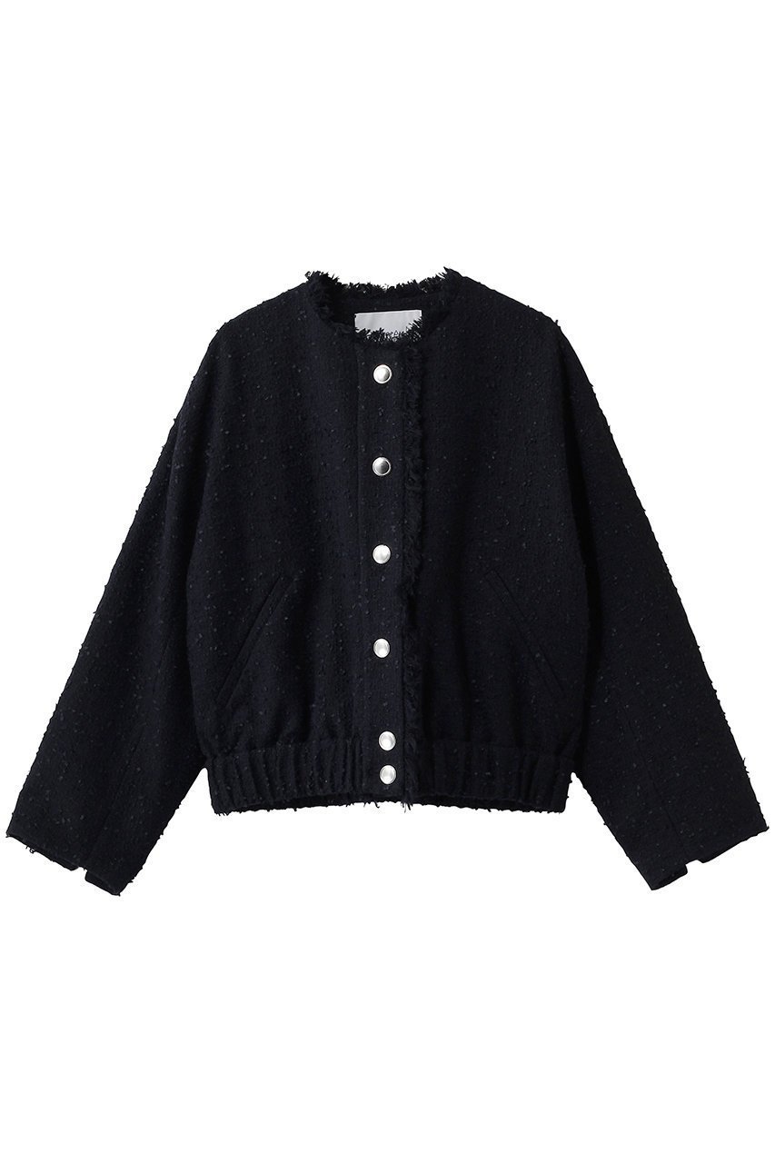 【エリオポール/heliopole】のツイードブルゾン インテリア・キッズ・メンズ・レディースファッション・服の通販 founy(ファニー) 　ファッション　Fashion　レディースファッション　Fashion for Women　アウター　Coat / Outerwear Collection　レディースジャケット・軽アウター　Jackets　ブルゾンジャケット・スポーティアウター　Blouson Jackets　2026年　2026　ジャケット　Jacket, Outerwear　スリーブ　Sleeve, Long Sleeve / Short Sleeve　ツイード　Twill, Twill Weave　フリンジ　Fringe, Tassel　ブルゾン　Blouson, Bomber Jacket　メタル　Metal, Metal Parts　ロング　Long, Long-Length　夏　Summer　春　Spring　S/S・春夏　SS, Spring/Summer, Warm Season　ネイビー|ID: prp329100004858113 ipo3291000000035890533