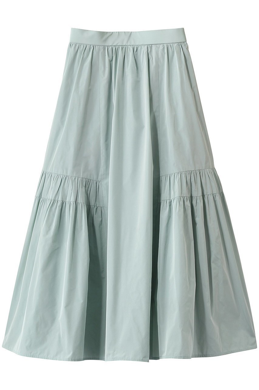 【アナイ/ANAYI】のタフタサイドティアードスカート インテリア・キッズ・メンズ・レディースファッション・服の通販 founy(ファニー) 　ファッション　Fashion　レディースファッション　Fashion for Women　スカート　Skirts　ティアードスカート　Tiered Skirts　ロングスカート　Long Skirts / Maxi & Midi Skirts　2026年　2026　タフタ　Taffeta, Structured Fabric　ティアード　Tiered, Tiered Style　フェミニン　Feminine, Girly　フレア　Flare, Flared　ロング　Long, Long-Length　エレガント 上品　Elegant　夏　Summer　春　Spring　S/S・春夏　SS, Spring/Summer, Warm Season　ライトブルー|ID: prp329100004858120 ipo3291000000035890580