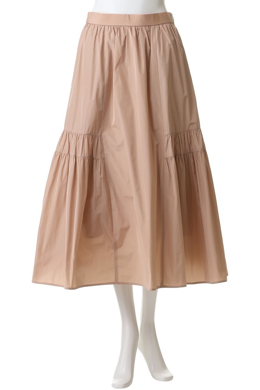 【アナイ/ANAYI】のタフタサイドティアードスカート 人気、トレンドファッション・服の通販 founy(ファニー) 　ファッション　Fashion　レディースファッション　Fashion for Women　スカート　Skirts　ティアードスカート　Tiered Skirts　ロングスカート　Long Skirts / Maxi & Midi Skirts　2026年　2026　タフタ　Taffeta, Structured Fabric　ティアード　Tiered, Tiered Style　フェミニン　Feminine, Girly　フレア　Flare, Flared　ロング　Long, Long-Length　エレガント 上品　Elegant　夏　Summer　春　Spring　S/S・春夏　SS, Spring/Summer, Warm Season　other-2|ID: prp329100004858120 ipo3291000000035890581