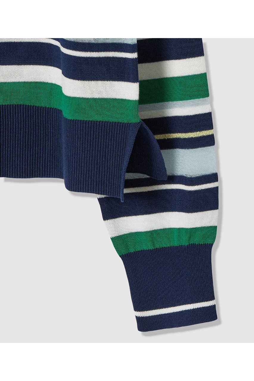 【アルアバイル/allureville】の異素材MIXマルチボーダープルオーバー 人気、トレンドファッション・服の通販 founy(ファニー) 　ファッション　Fashion　レディースファッション　Fashion for Women　トップス・カットソー　Cut & Sew Tops　ニット　Knit Tops & Sweaters　カジュアルプルオーバー・ニットトップス　Pullovers & Knit Tops / Casual Pullovers　2026年　2026　おすすめ　Recommended / Our Picks　インナー　Innerwear　ストール　Stole, Wrap　セーター　Sweater, Knitwear　テクスチャー　Texture, Textured Fabric　トレンド　Trend, Trending Now　ボーダー　Border, Stripe　夏　Summer　春　Spring　S/S・春夏　SS, Spring/Summer, Warm Season　other-4|ID: prp329100004858123 ipo3291000000035890603