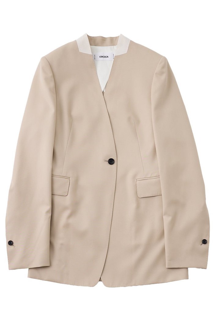 【ザ ストア バイ シー/THE STORE by C】の【COCUCA】ノーカラージャケット インテリア・キッズ・メンズ・レディースファッション・服の通販 founy(ファニー) https://founy.com/ ファッション Fashion レディースファッション Fashion for Women アウター Coat / Outerwear Collection レディースジャケット・軽アウター Jackets ノーカラージャケット / シンプル上品コーデ Collarless Jackets 2026年 2026 シェイプ Shape, Slim Fit シルク Silk, 100% Silk ジャケット Jacket, Outerwear スーツ Suit, Formalwear ボックス Boxy, Box Shape メンズ Men's, Menswear 夏 Summer 春 Spring S/S・春夏 SS, Spring/Summer, Warm Season |ID: prp329100004858135 ipo3291000000036006542