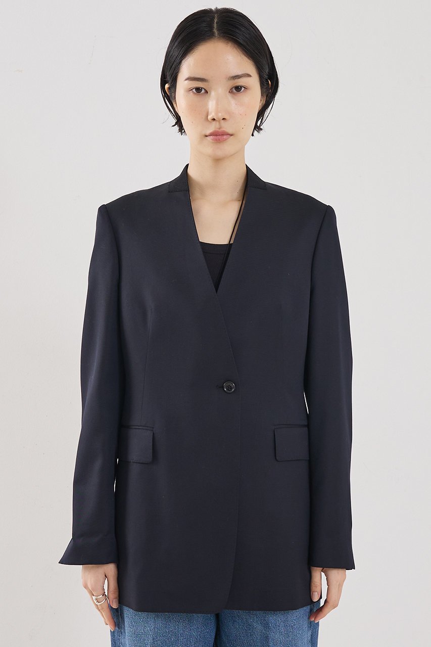 【ザ ストア バイ シー/THE STORE by C】の【COCUCA】ノーカラージャケット 人気、トレンドファッション・服の通販 founy(ファニー) 　ファッション　Fashion　レディースファッション　Fashion for Women　アウター　Coat / Outerwear Collection　レディースジャケット・軽アウター　Jackets　ノーカラージャケット / シンプル上品コーデ　Collarless Jackets　シェイプ　Shape, Slim Fit　シルク　Silk, 100% Silk　ジャケット　Jacket, Outerwear　スーツ　Suit, Formalwear　ボックス　Boxy, Box Shape　メンズ　Men's, Menswear　other-5|ID: prp329100004858135 ipo3291000000036006551