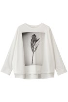 【プレインピープル/PLAIN PEOPLE】のコットングラフィックTシャツ 人気、トレンドファッション・服の通販 founy(ファニー) ファッション Fashion レディースファッション Fashion for Women トップス・カットソー Cut & Sew Tops シャツ・ブラウス・オフィスカジュアル Elegant Blouses & Button-Ups ロングTシャツ・Tシャツ Longline T-Shirts & Tees カットソー・ベーシックTシャツ Cut-and-Sewn Tops / Stretch Tees & Basics 2026年 2026 グラフィック Graphic, Graphic Design スリット Slit, Slit Detail スリーブ Sleeve, Long Sleeve / Short Sleeve フロント Front, Front Design モノトーン Monotone, Black and White ロング Long, Long-Length ワイド Wide, Wide Fit 夏 Summer 春 Spring S/S・春夏 SS, Spring/Summer, Warm Season thumbnail ホワイト×ブラック|ID: prp329100004858351 ipo3291000000035908295