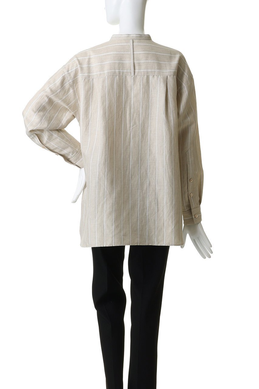 【プレインピープル/PLAIN PEOPLE】のヘンリーネックストライプシャツ 人気、トレンドファッション・服の通販 founy(ファニー) 　ファッション　Fashion　レディースファッション　Fashion for Women　トップス・カットソー　Cut & Sew Tops　シャツ・ブラウス・オフィスカジュアル　Elegant Blouses & Button-Ups　2026年　2026　ストライプ　Stripe, Striped Pattern　スリット　Slit, Slit Detail　スリーブ　Sleeve, Long Sleeve / Short Sleeve　フィット　Fit, Slim Fit　ロング　Long, Long-Length　夏　Summer　春　Spring　S/S・春夏　SS, Spring/Summer, Warm Season　other-4|ID: prp329100004858355 ipo3291000000035908325