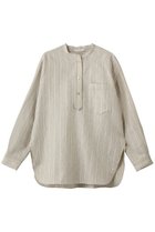 【プレインピープル/PLAIN PEOPLE】のヘンリーネックストライプシャツ 人気、トレンドファッション・服の通販 founy(ファニー) ファッション Fashion レディースファッション Fashion for Women トップス・カットソー Cut & Sew Tops シャツ・ブラウス・オフィスカジュアル Elegant Blouses & Button-Ups ストライプ Stripe, Striped Pattern スリット Slit, Slit Detail スリーブ Sleeve, Long Sleeve / Short Sleeve フィット Fit, Slim Fit ロング Long, Long-Length thumbnail ベージュ|ID: prp329100004858355 ipo3291000000036713366