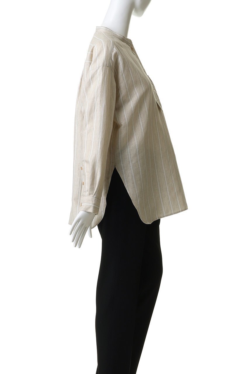 【プレインピープル/PLAIN PEOPLE】のヘンリーネックストライプシャツ 人気、トレンドファッション・服の通販 founy(ファニー) 　ファッション　Fashion　レディースファッション　Fashion for Women　トップス・カットソー　Cut & Sew Tops　シャツ・ブラウス・オフィスカジュアル　Elegant Blouses & Button-Ups　ストライプ　Stripe, Striped Pattern　スリット　Slit, Slit Detail　スリーブ　Sleeve, Long Sleeve / Short Sleeve　フィット　Fit, Slim Fit　ロング　Long, Long-Length　other-3|ID: prp329100004858355 ipo3291000000036713368