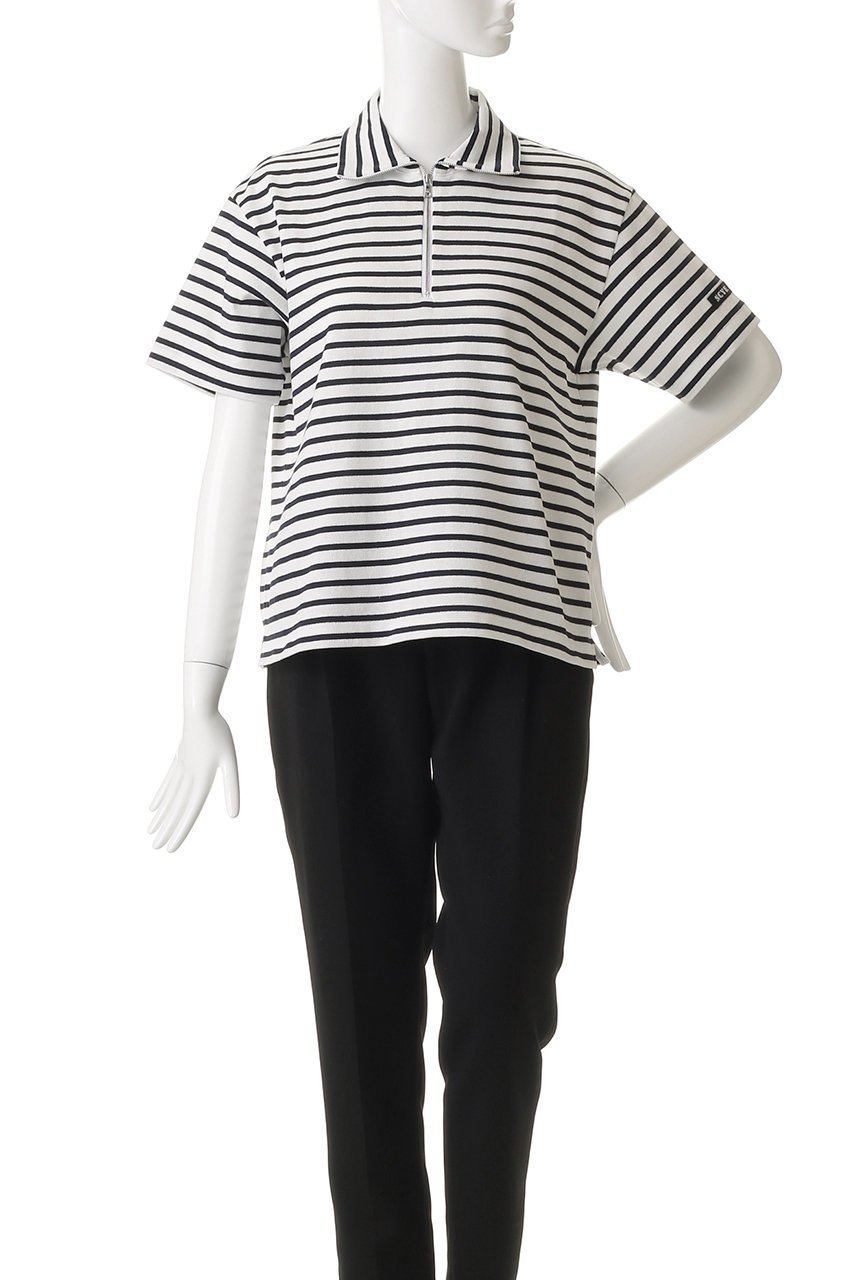 【サイ サイベーシックス/Scye SCYE BASICS】の【UNISEX】【SCYE BASICS】コットン ストライプド ハーフ ジップ Tシャツ 人気、トレンドファッション・服の通販 founy(ファニー) 　ファッション　Fashion　レディースファッション　Fashion for Women　トップス・カットソー　Cut & Sew Tops　シャツ・ブラウス・オフィスカジュアル　Elegant Blouses & Button-Ups　ロングTシャツ・Tシャツ　Longline T-Shirts & Tees　カットソー・ベーシックTシャツ　Cut-and-Sewn Tops / Stretch Tees & Basics　2026年　2026　ユニセックス　Unisex, Genderless　ジップ　Zip, Zipper　ストライプ　Stripe, Striped Pattern　スリーブ　Sleeve, Long Sleeve / Short Sleeve　センター　Center, Center Line　デニム　Denim, Jeans Material　ハーフ　Half, Half-Length　ロング　Long, Long-Length　エレガント 上品　Elegant　夏　Summer　春　Spring　S/S・春夏　SS, Spring/Summer, Warm Season　other-2|ID: prp329100004858360 ipo3291000000035908360