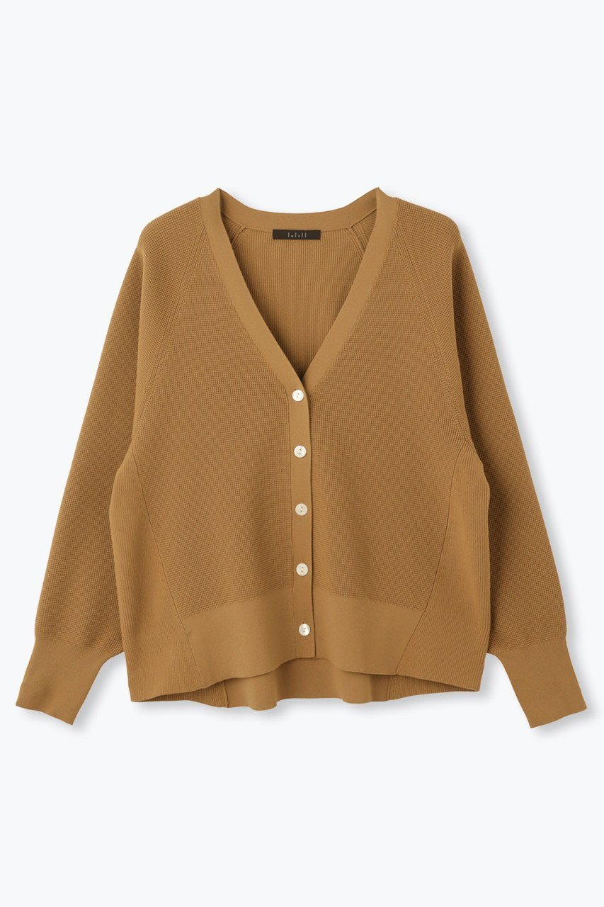 【レリル/lelill】のハイテクAラインワッフルカーディガン インテリア・キッズ・メンズ・レディースファッション・服の通販 founy(ファニー) 　ファッション　Fashion　レディースファッション　Fashion for Women　トップス・カットソー　Cut & Sew Tops　ニット　Knit Tops & Sweaters　カーディガン・羽織り　Layered Style Cardigans　カーディガン　Cardigan, Knitwear　ベーシック　Basic, Essential　ワッフル　Waffle, Waffle Knit　新作・新入荷　New Arrivals / New In　春　Spring　タン/キャメル|ID: prp329100004858367 ipo3291000000035908426