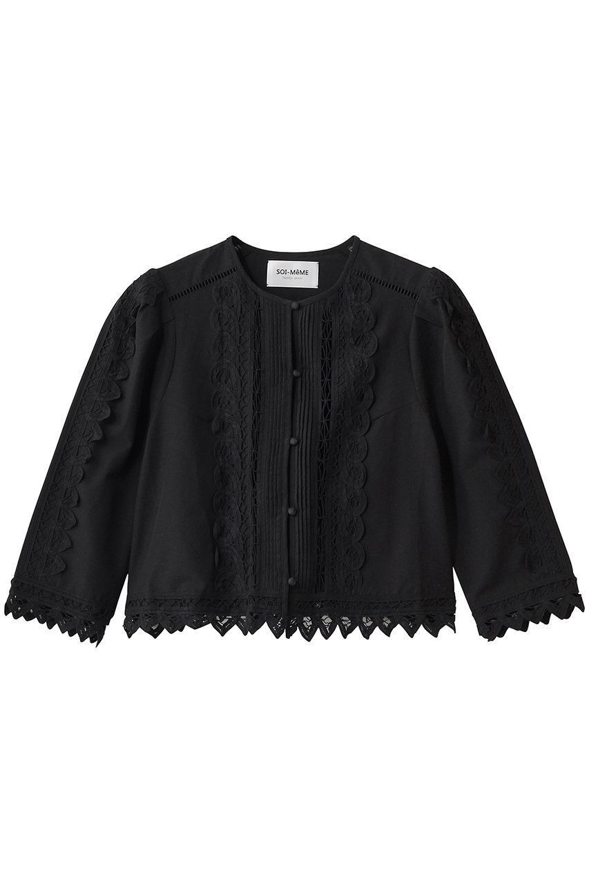 【マリリンムーン/MARILYN MOON】の【SOI-MeME】コードレースブラウスジャケット インテリア・キッズ・メンズ・レディースファッション・服の通販 founy(ファニー) 　ファッション　Fashion　レディースファッション　Fashion for Women　アウター　Coat / Outerwear Collection　レディースジャケット・軽アウター　Jackets　2026年　2026　コンパクト　Compact, Small Size　ジャケット　Jacket, Outerwear　ストレッチ　Stretch, Stretchy Fabric　レース　Lace, Lace Fabric　ロング　Long, Long-Length　夏　Summer　春　Spring　S/S・春夏　SS, Spring/Summer, Warm Season　透かし　Cut-Out, Lacework　ブラック|ID: prp329100004858370 ipo3291000000035908451