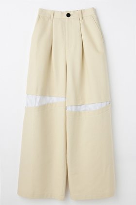 【ナゴンスタンス/nagonstans】の【2/18 12:00販売開始】slit trousers 人気、トレンドファッション・服の通販 founy(ファニー) ファッション Fashion レディースファッション Fashion for Women パンツ Pants & Trousers アシンメトリー Asymmetrical Style シンプル Simple, Minimal ストレート Straight, Straight Cut スリット Slit, Slit Detail ワイド Wide, Wide Fit 切替 Switching, Contrast Panel |ID:prp329100004859489
