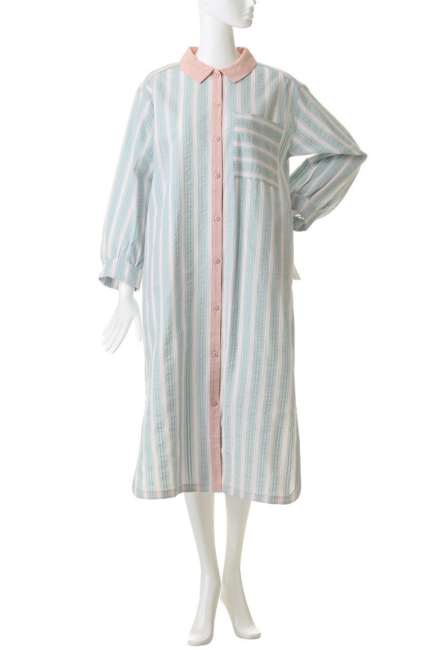 【キッドブルー/KID BLUE】のオーガニックコットンからみ織りナイティ 人気、トレンドファッション・服の通販 founy(ファニー) 　ファッション　Fashion　レディースファッション　Fashion for Women　ワンピース　Dresses　スリーブ　Sleeve, Long Sleeve / Short Sleeve　パジャマ　Pajamas, Sleepwear　リラックス　Relax, Relaxed Fit　ロング　Long, Long-Length　夏　Summer　新作・新入荷　New Arrivals / New In　旅行　Travel　春　Spring　S/S・春夏　SS, Spring/Summer, Warm Season　other-2|ID: prp329100004859495 ipo3291000000035952216