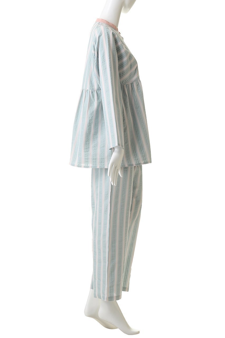 【キッドブルー/KID BLUE】のオーガニックコットンからみ織りパジャマ 人気、トレンドファッション・服の通販 founy(ファニー) ファッション Fashion レディースファッション Fashion for Women トップス・カットソー Cut & Sew Tops ストライプ Stripe, Striped Pattern スリーブ Sleeve, Long Sleeve / Short Sleeve パジャマ Pajamas, Sleepwear ロング Long, Long-Length 夏 Summer 新作・新入荷 New Arrivals / New In 春 Spring S/S・春夏 SS, Spring/Summer, Warm Season other-3|ID: prp329100004859496 ipo3291000000035952224
