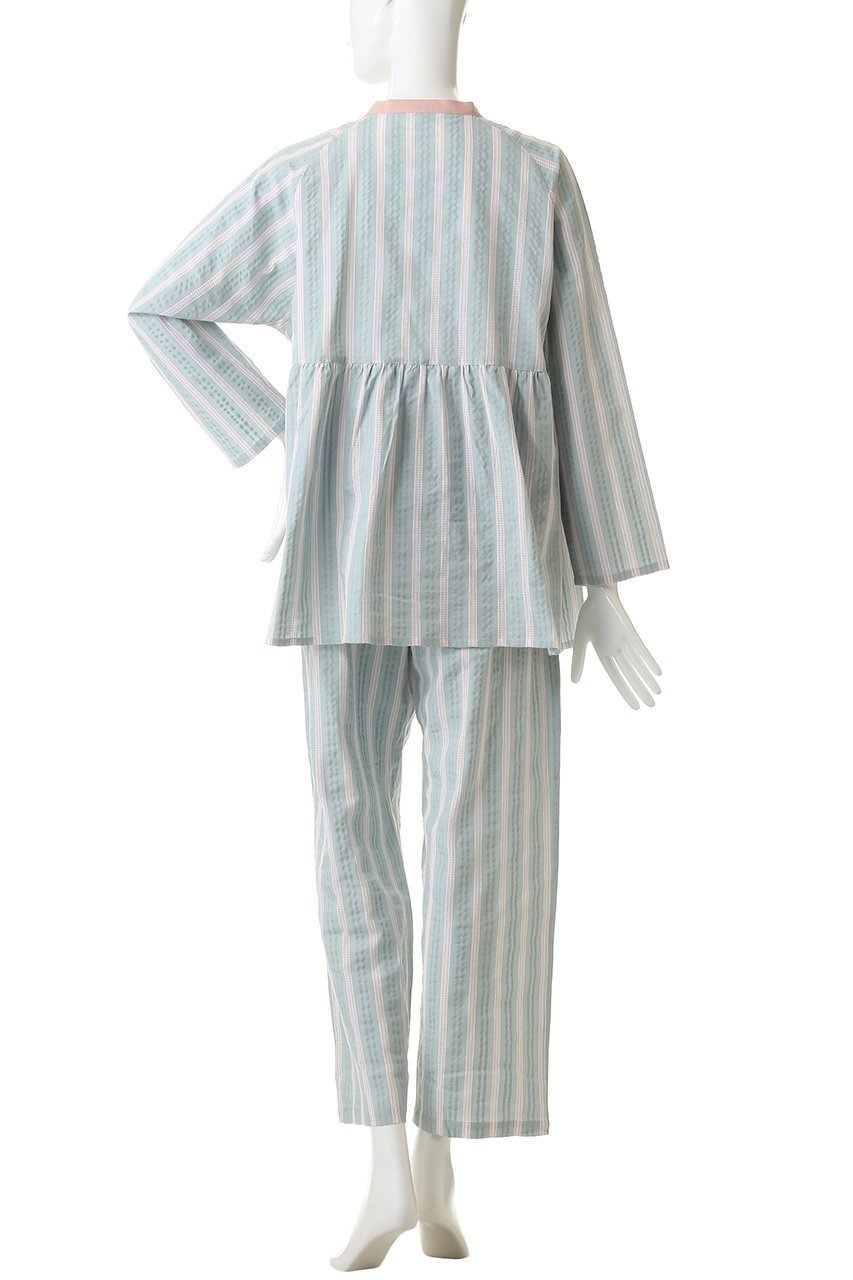 【キッドブルー/KID BLUE】のオーガニックコットンからみ織りパジャマ 人気、トレンドファッション・服の通販 founy(ファニー) ファッション Fashion レディースファッション Fashion for Women トップス・カットソー Cut & Sew Tops ストライプ Stripe, Striped Pattern スリーブ Sleeve, Long Sleeve / Short Sleeve パジャマ Pajamas, Sleepwear ロング Long, Long-Length 夏 Summer 新作・新入荷 New Arrivals / New In 春 Spring S/S・春夏 SS, Spring/Summer, Warm Season other-4|ID: prp329100004859496 ipo3291000000035952225