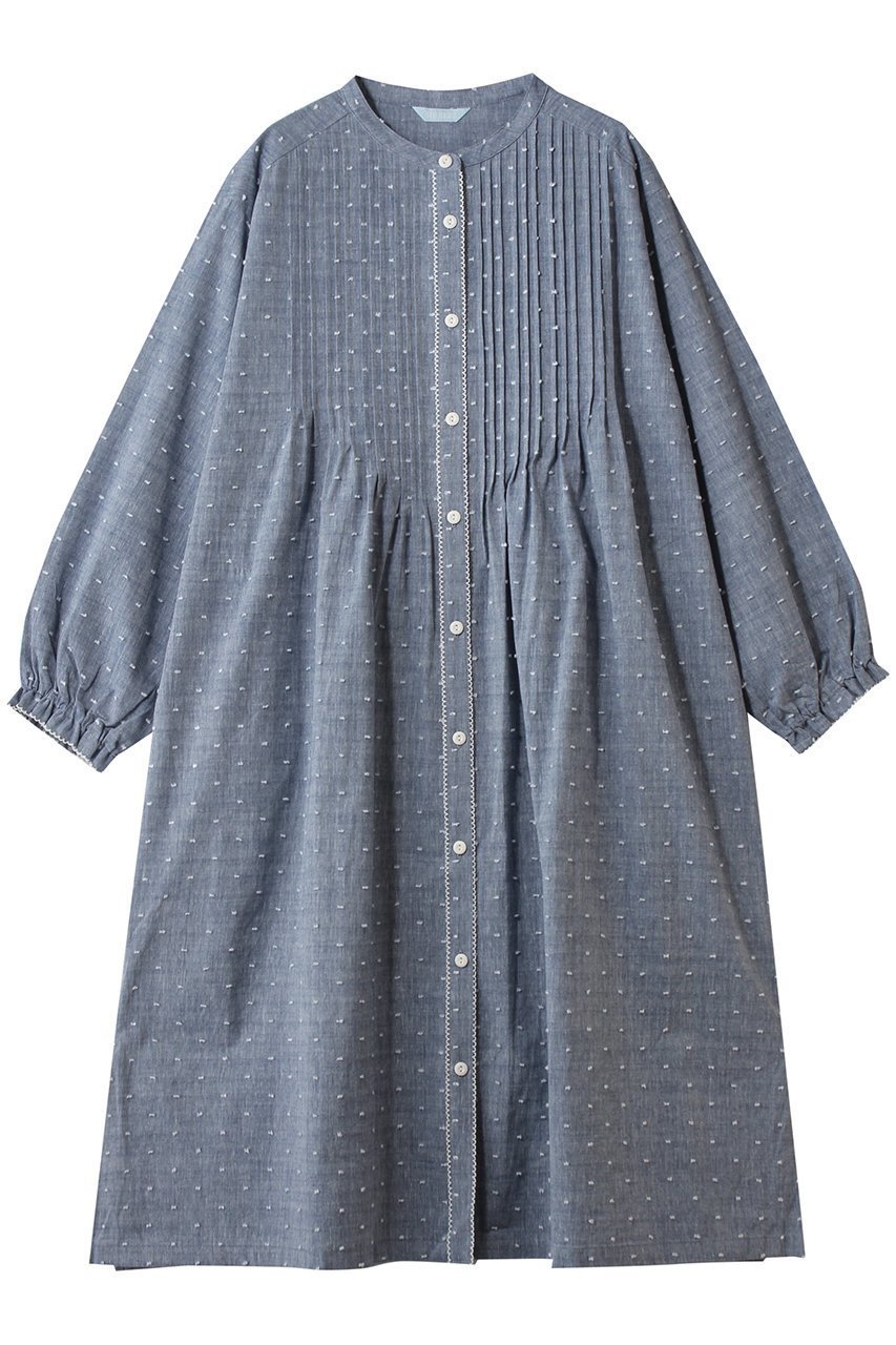 【キッドブルー/KID BLUE】の26ドビードットシャンブレーナイティ インテリア・キッズ・メンズ・レディースファッション・服の通販 founy(ファニー) ファッション Fashion レディースファッション Fashion for Women ワンピース Dresses スリーブ Sleeve, Long Sleeve / Short Sleeve ドット Polka Dot, Dot Pattern パジャマ Pajamas, Sleepwear ロング Long, Long-Length 新作・新入荷 New Arrivals / New In ネイビー|ID: prp329100004859507 ipo3291000000035952304