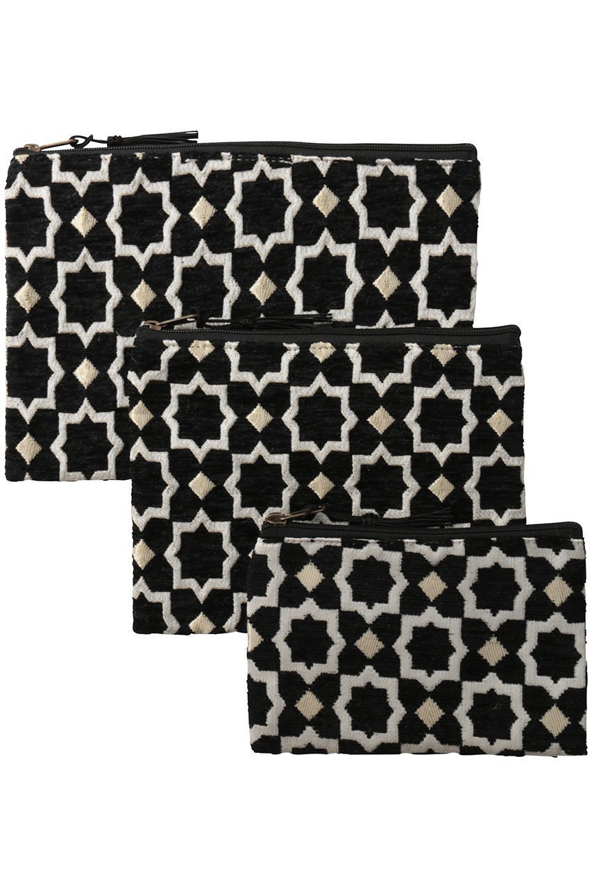 【その他のブランド/Other】のジオメトリック ジャカード ポーチ 3点セット 人気、トレンドファッション・服の通販 founy(ファニー) 　ファッション　Fashion　レディースファッション　Fashion for Women　ポーチ&ミニバッグ　Pouches & Mini Bags　2026年　2026　ジャカード／ジャガード　Jacquard, Woven Pattern　ポーチ　Pouch, Small Case　モダン　Modern, Contemporary　夏　Summer　春　Spring　S/S・春夏　SS, Spring/Summer, Warm Season　 other-1|ID: prp329100004859518 ipo3291000000035952419