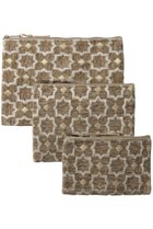 【その他のブランド/Other】のジオメトリック ジャカード ポーチ 3点セット ベージュ|ID: prp329100004859518 ipo3291000000035952421