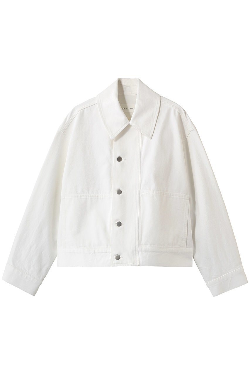 【プレインピープル/PLAIN PEOPLE】のコットンデニムジャケット インテリア・キッズ・メンズ・レディースファッション・服の通販 founy(ファニー) 　ファッション　Fashion　レディースファッション　Fashion for Women　アウター　Coat / Outerwear Collection　レディースジャケット・軽アウター　Jackets　デニムジャケット / カジュアルアウター　Denim Jackets　2026年　2026　アシンメトリー　Asymmetrical Style　クール　Cool, Chic　ジャケット　Jacket, Outerwear　デニム　Denim, Jeans Material　ポケット　Pocket, Pocket Detail　夏　Summer　春　Spring　S/S・春夏　SS, Spring/Summer, Warm Season　ホワイト|ID: prp329100004859532 ipo3291000000035952521