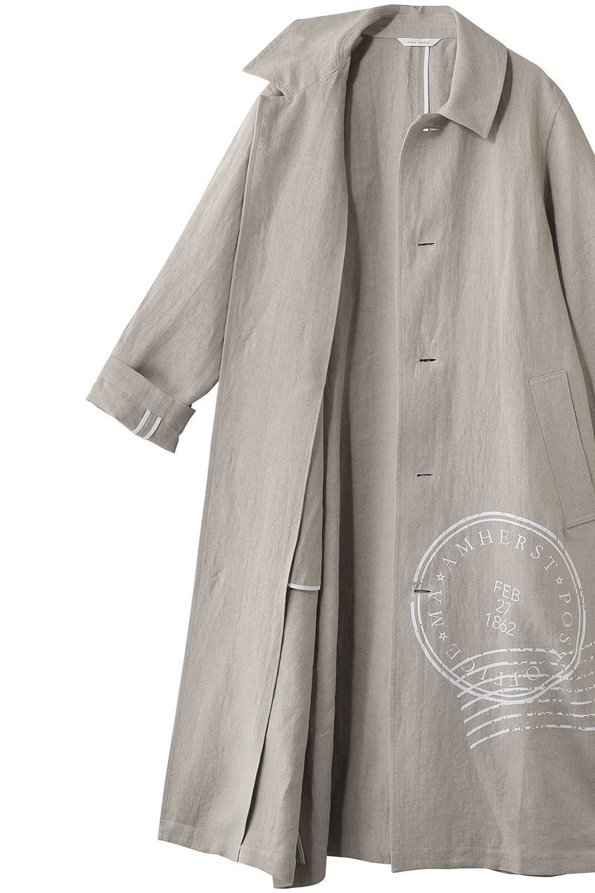 【プレインピープル/PLAIN PEOPLE】のビッグロゴリネンコート 人気、トレンドファッション・服の通販 founy(ファニー) ファッション Fashion レディースファッション Fashion for Women アウター Coat / Outerwear Collection コート・ロングコート・ピーコート Long Coats, Peacoats & More 2026年 2026 おすすめ Recommended / Our Picks スリーブ Sleeve, Long Sleeve / Short Sleeve プリント Print, Printed Pattern リネン Linen, Linen Fabric ロング Long, Long-Length 夏 Summer 春 Spring S/S・春夏 SS, Spring/Summer, Warm Season other-6|ID: prp329100004859534 ipo3291000000035952541