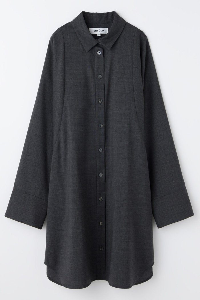【エンフォルド/ENFOLD】のSHAPE LONG-SHIRT インテリア・キッズ・メンズ・レディースファッション・服の通販 founy(ファニー) https://founy.com/ ファッション Fashion レディースファッション Fashion for Women トップス・カットソー Cut & Sew Tops シャツ・ブラウス・オフィスカジュアル Elegant Blouses & Button-Ups おすすめ Recommended / Our Picks シェイプ Shape, Slim Fit ショルダー Shoulder, Shoulder Strap ストレッチ Stretch, Stretchy Fabric スリーブ Sleeve, Long Sleeve / Short Sleeve セットアップ Set-Up, Coordinated Outfit リラックス Relax, Relaxed Fit ルーズ Loose, Oversized ロング Long, Long-Length ワイド Wide, Wide Fit |ID: prp329100004859542 ipo3291000000036210015