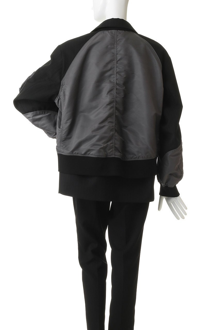 【メゾンスペシャル/MAISON SPECIAL】の【UNISEX】MA-1レイヤリング 2Bジャケット 人気、トレンドファッション・服の通販 founy(ファニー) 　ファッション　Fashion　レディースファッション　Fashion for Women　アウター　Coat / Outerwear Collection　レディースジャケット・軽アウター　Jackets　MA-1ジャケット　MA-1 Bomber Jackets / Flight Jackets　ジュエリー　Jewelry　ファッションリング　Fashion Rings　イヤリング・フープ・ドロップタイプ　Hoop, Drop & Clip Earrings　2026年　2026　ユニセックス　Unisex, Genderless　ジャケット　Jacket, Outerwear　スタンド　Stand Collar, Upright Stand　ドッキング　Docking, Mixed Material　ミリタリー　Military, Army Style　エレガント 上品　Elegant　夏　Summer　定番　Standard, Basic Item　春　Spring　S/S・春夏　SS, Spring/Summer, Warm Season　other-4|ID: prp329100004859565 ipo3291000000035952812