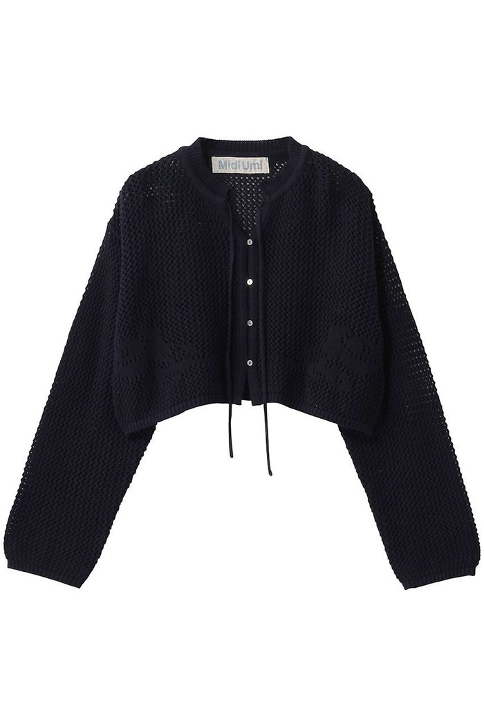【ミディウミ/MidiUmi】のneedle work CD カーディガン インテリア・キッズ・メンズ・レディースファッション・服の通販 founy(ファニー) https://founy.com/ ファッション Fashion レディースファッション Fashion for Women トップス・カットソー Cut & Sew Tops ニット Knit Tops & Sweaters カーディガン・羽織り Layered Style Cardigans カーディガン Cardigan, Knitwear ショート Short, Short Length シンプル Simple, Minimal トレンド Trend, Trending Now フラワー Flower, Floral メッシュ Mesh, Net Fabric モチーフ Motif, Design Theme エレガント 上品 Elegant |ID: prp329100004859568 ipo3291000000035952834