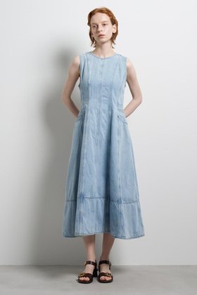 【ランバン オン ブルー/LANVIN en Bleu】のLee×LANVIN en Bleuデニムワンピース 人気、トレンドファッション・服の通販 founy(ファニー) ファッション Fashion レディースファッション Fashion for Women ワンピース Dresses チュニック Tunic Tops & Dresses チュニック Tunic, Long Top デニム Denim, Jeans Material ファブリック Fabric, Textile フレア Flare, Flared ブリーチ Bleach, Washed Finish ポケット Pocket, Pocket Detail ロング Long, Long-Length エレガント 上品 Elegant |ID:prp329100004859589