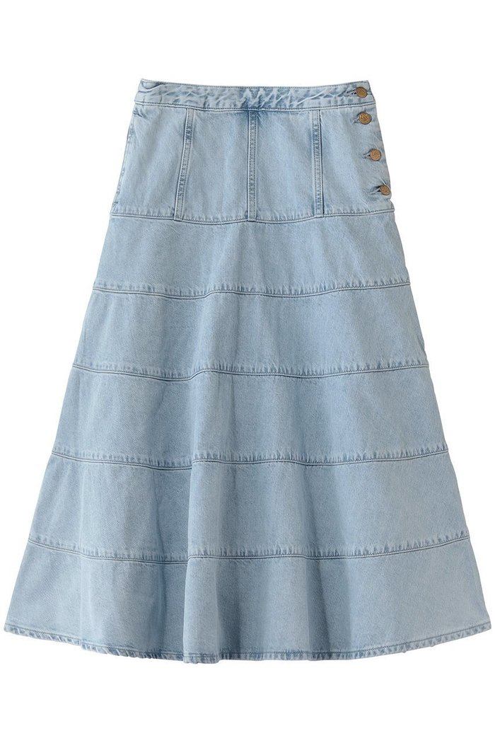 【ランバン オン ブルー/LANVIN en Bleu】のLee×LANVIN en Bleuデニムフレアスカート インテリア・キッズ・メンズ・レディースファッション・服の通販 founy(ファニー) https://founy.com/ ファッション Fashion レディースファッション Fashion for Women スカート Skirts Aライン・フレアスカート A-Line & Flared Skirts ロングスカート Long Skirts / Maxi & Midi Skirts デニム Denim, Jeans Material ファブリック Fabric, Textile フレア Flare, Flared ブリーチ Bleach, Washed Finish ロング Long, Long-Length ヴィンテージ Vintage Style エレガント 上品 Elegant |ID: prp329100004859594 ipo3291000000036792786