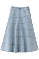【ランバン オン ブルー/LANVIN en Bleu】のLee×LANVIN en Bleuデニムフレアスカート 人気、トレンドファッション・服の通販 founy(ファニー) ファッション Fashion レディースファッション Fashion for Women スカート Skirts Aライン・フレアスカート A-Line & Flared Skirts ロングスカート Long Skirts / Maxi & Midi Skirts デニム Denim, Jeans Material ファブリック Fabric, Textile フレア Flare, Flared ブリーチ Bleach, Washed Finish ロング Long, Long-Length ヴィンテージ Vintage Style エレガント 上品 Elegant |ID:prp329100004859594
