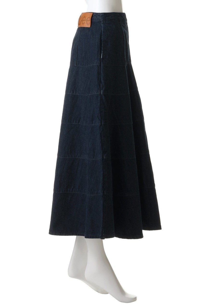 【ランバン オン ブルー/LANVIN en Bleu】のLee×LANVIN en Bleuデニムフレアスカート 人気、トレンドファッション・服の通販 founy(ファニー) 　ファッション　Fashion　レディースファッション　Fashion for Women　スカート　Skirts　Aライン・フレアスカート　A-Line & Flared Skirts　ロングスカート　Long Skirts / Maxi & Midi Skirts　デニム　Denim, Jeans Material　ファブリック　Fabric, Textile　フレア　Flare, Flared　ブリーチ　Bleach, Washed Finish　ロング　Long, Long-Length　ヴィンテージ　Vintage Style　エレガント 上品　Elegant　other-3|ID: prp329100004859594 ipo3291000000036792790