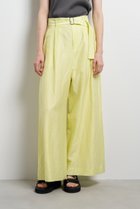 【ランバン オン ブルー/LANVIN en Bleu】のベルト付きリネンワイドタックパンツ イエロー|ID: prp329100004859597 ipo3291000000035956230