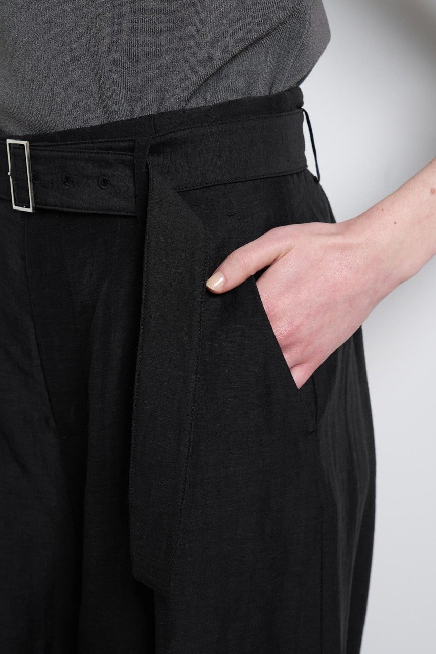 【ランバン オン ブルー/LANVIN en Bleu】のベルト付きリネンワイドタックパンツ 人気、トレンドファッション・服の通販 founy(ファニー) 　ファッション　Fashion　レディースファッション　Fashion for Women　パンツ　Pants & Trousers　ベルト&ウエストマーク　Belts & Waist Accessories　2026年　2026　ランダム　Random, Irregular　リネン　Linen, Linen Fabric　夏　Summer　春　Spring　S/S・春夏　SS, Spring/Summer, Warm Season　other-5|ID: prp329100004859597 ipo3291000000035956236