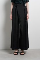 【ランバン オン ブルー/LANVIN en Bleu】のフロントタックツイルワイドパンツ ブラック|ID: prp329100004859603 ipo3291000000036232036