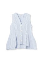 【アンクレイヴ/uncrave】のTHOMAS MASON ペプラムジレブラウス 人気、トレンドファッション・服の通販 founy(ファニー) ファッション Fashion レディースファッション Fashion for Women アウター Coat / Outerwear Collection トップス・カットソー Cut & Sew Tops キャミソール&ノースリーブ Camisoles & Sleeveless Tops シャツ・ブラウス・オフィスカジュアル Elegant Blouses & Button-Ups ベスト&ジレ / 重ね着スタイル Vests & Gilets 2026年 2026 コルセット Corset, Bustier シェイプ Shape, Slim Fit ストライプ Stripe, Striped Pattern セットアップ Set-Up, Coordinated Outfit ドレス Dress, One-Piece ノースリーブ Sleeveless, No-Sleeve ペプラム Peplum, Flared Hem 夏 Summer 春 Spring S/S・春夏 SS, Spring/Summer, Warm Season |ID:prp329100004859605